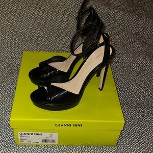Gianni Bini Elegant Black Strappy Heels